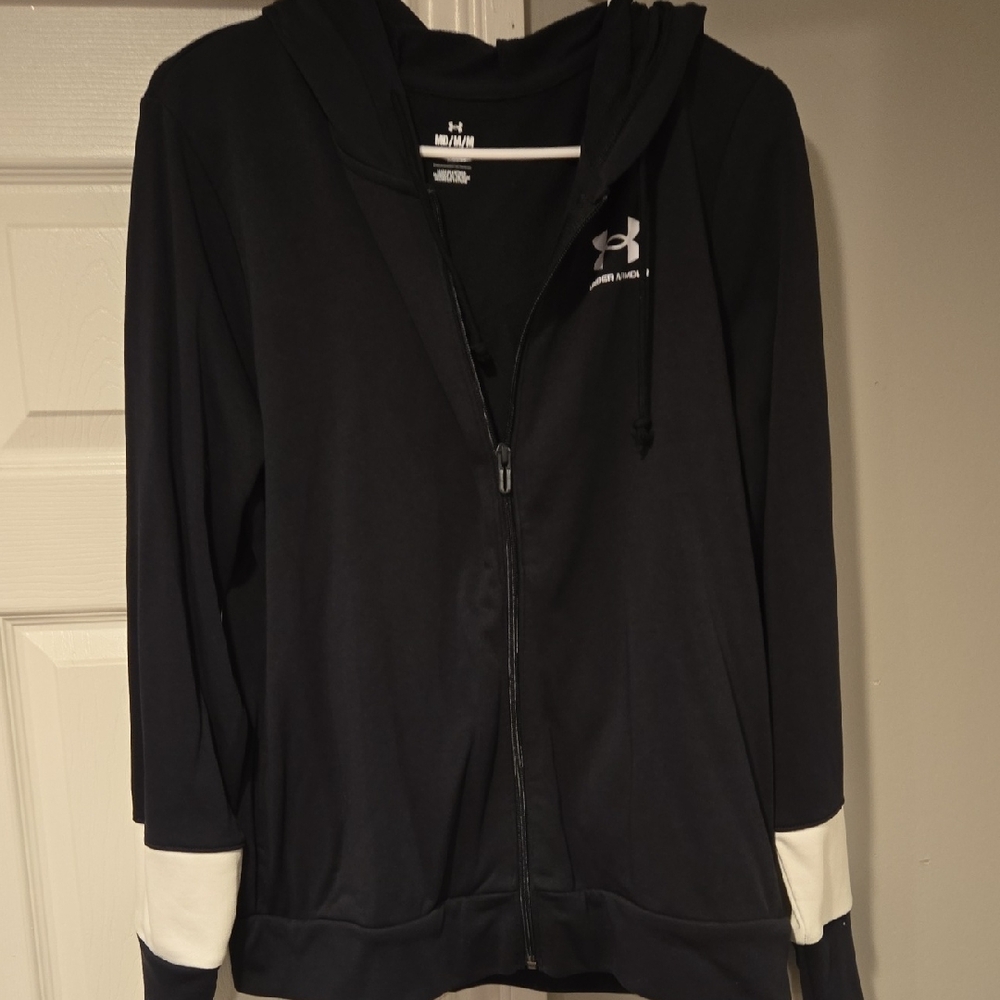 Under Armour Black Hoodie with White Details